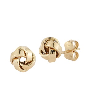 Ember Fine Jewelry 14K Dainty Squared Love Knot Studs