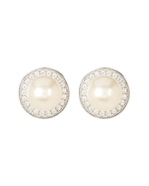 ADORNIA 9mm Pearl Halo Earrings