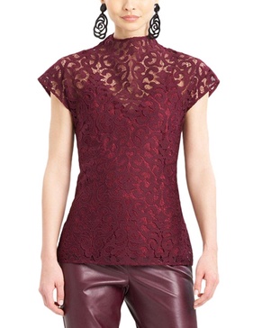 Natori Scroll Lace Top