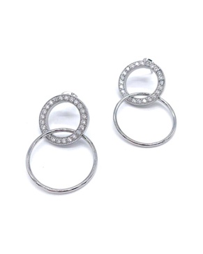 ADORNIA Circle Drop Earrings