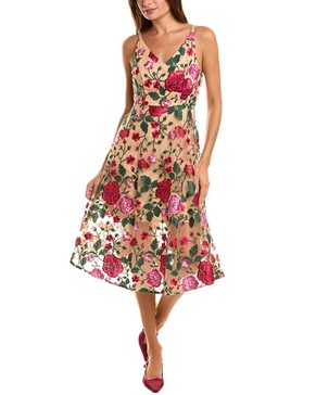 Sam Edelman Rose Embroidered Midi Dress