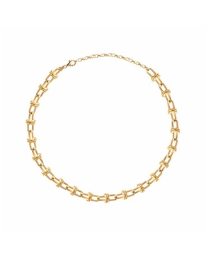 Gabi Rielle Modern Touch Collection 14K Over Silver Choker Necklace