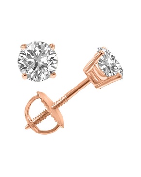 14K Rose Gold 1.00 ct. tw. Diamond Studs