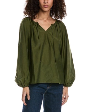 Tommy Bahama Agua Amara Peasant Silk-Blend Top