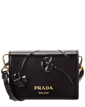 Prada Logo Leather Shoulder Bag