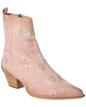 Free People Bowers Embroidered Suede Boot