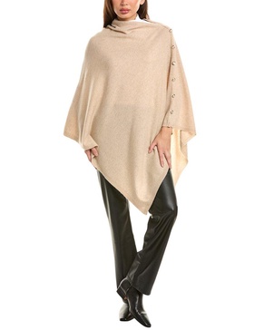 sofiacashmere Button Shoulder Cashmere Wrap