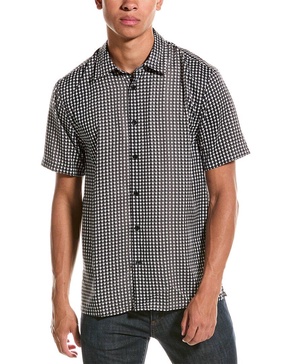 Ted Baker Munden Faded Geo Print Woven Shirt