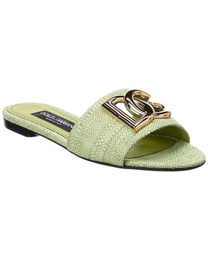 Dolce & Gabbana DG Logo Raffia Sandal