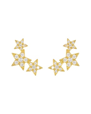 ADORNIA 14K Over Silver Shooting Star Earrings