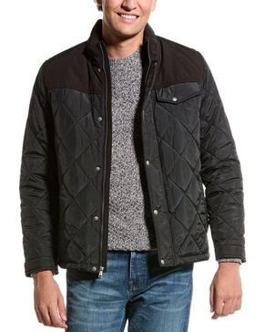 Cole Haan Signature Tonal Mix Media Diamond Jacket