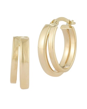 Ember Fine Jewelry 14K Bold Double Oval Hoops