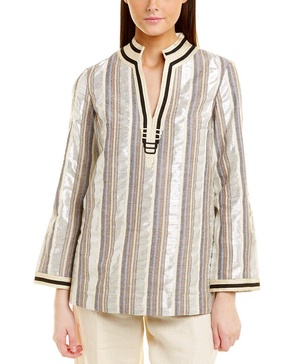 Tory Burch Tory Linen-Blend Tunic