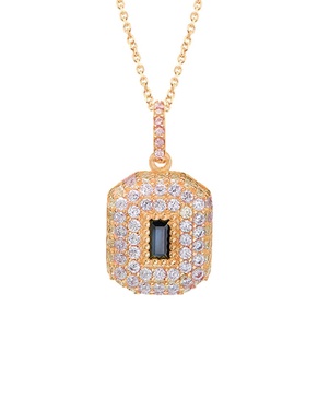 Gabi Rielle Gold Over Silver CZ Necklace