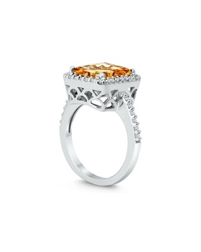 Gem Spark 14K 4.80 ct. tw. Diamond & Citrine Ring