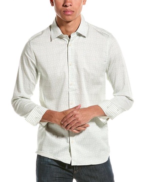 Ted Baker Line Geo Print Slim Fit Shirt