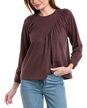 Lilla P Bracelet Sleeve Yoke Front Top