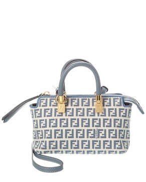 FENDI By The Way Boston Mini Leather-Trim Handbag