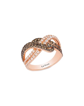 Le Vian ChocolatierA 14K Rose Gold 1.29 ct. tw. White & Chocolate Diamond Ring