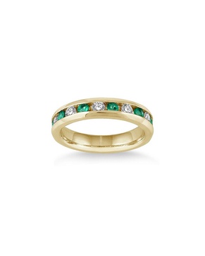 Gem Spark 14K 1.18 ct. tw. Diamond & Emerald Ring