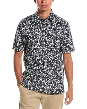 Ted Baker Abstract Floral Linen-Blend Shirt