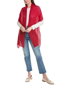 Portolano All Over Openwork Lightweight Wool-Blend Wrap