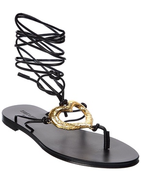 Saint Laurent Love Leather Sandal