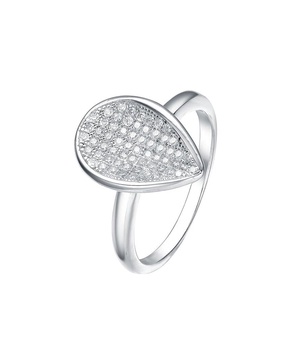 Genevive Silver CZ Ring