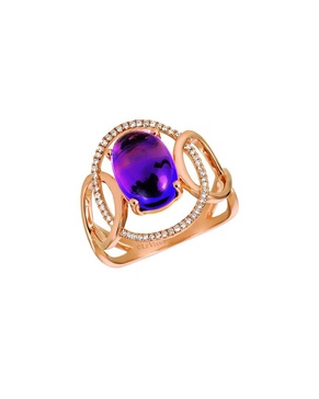 Le Vian® 14K Strawberry Gold 3.08 ct. tw. Diamond & Amethyst Ring