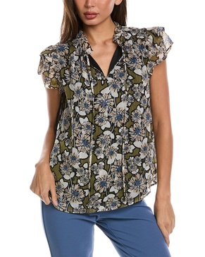 Anne Klein Women's Ruffle SLV Tie Blouse