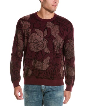 Ted Baker Jacquard Wool-Blend Crewneck Sweater