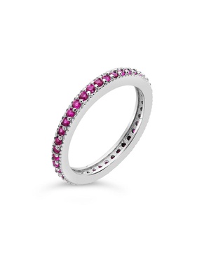 Sterling Forever Silver CZ Eternity Ring