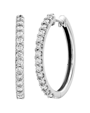 10K 1.00 ct. tw. Lab-Grown Diamond Hoops