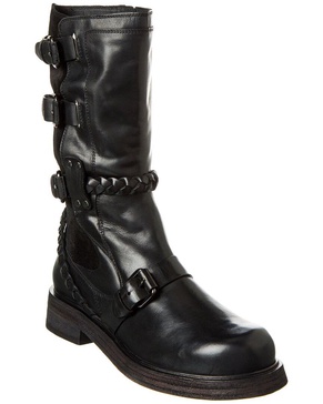 Free People Billie Buckle Leather & Suede Boot