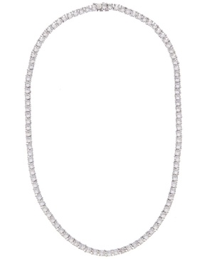 Genevive Plated CZ Tennis Necklace