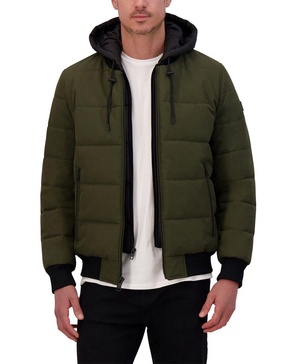 oxford hooded bomber jacket