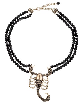 Eye Candy LA Scorpio Statement Beaded Necklace