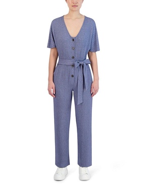 BCBGeneration Knit Tie-Front Jumpsuit 