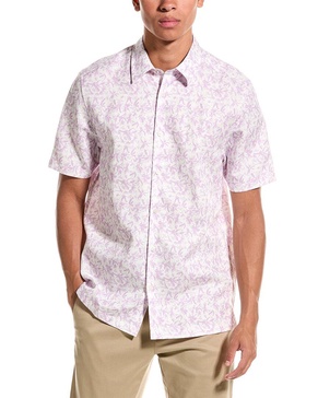 Ted Baker Abstract Floral Linen-Blend Shirt