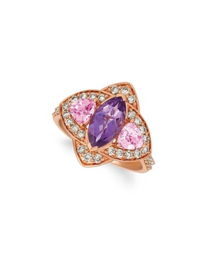 Le Vian Creme Brulee 14K Strawberry Gold 2.50 ct. tw. Diamond & Amethyst Ring