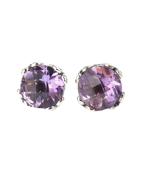 Samuel B. Silver 4.40 ct. tw. Amethyst Studs