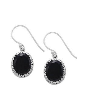 Samuel B. Silver Onyx Drop Earrings