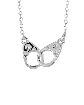 Glaze Jewelry Rhodium Plated Dainty Handcuff Necklace