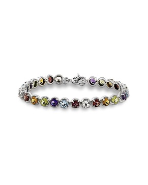 Samuel B. Silver 14.49 ct. tw. Gemstone Tennis Bracelet