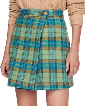 Sandro Darla Wool Mini Skirt