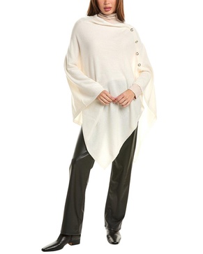 sofiacashmere Button Shoulder Cashmere Wrap