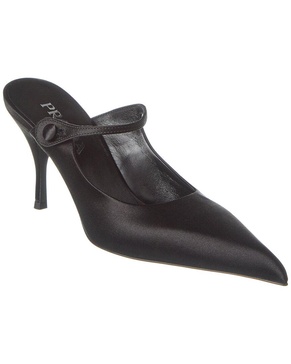 Prada Satin Pointy-Toe Mule