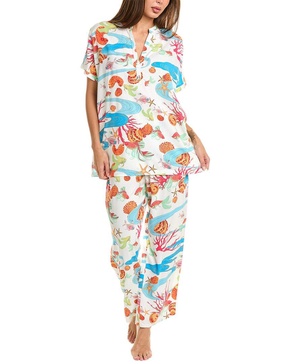 N Natori Coral Reef Pajama Pant Set