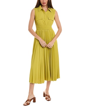 pleated shirtdress