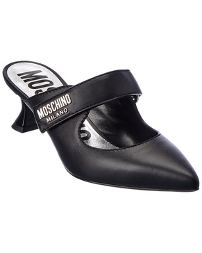 Moschino Logo Leather Pump